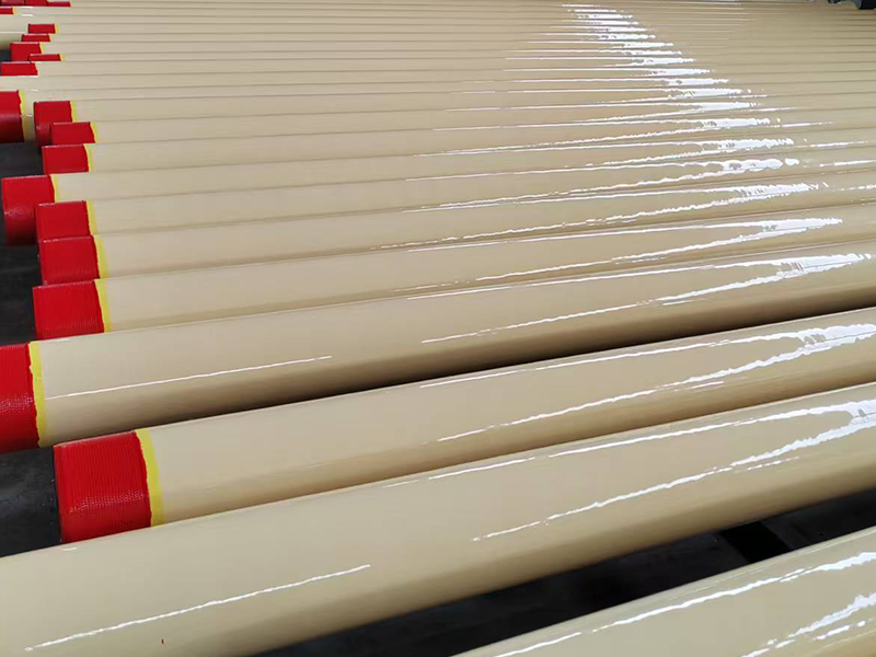 Yellow Colour PU Coated DI Pipe Completion and Delivery